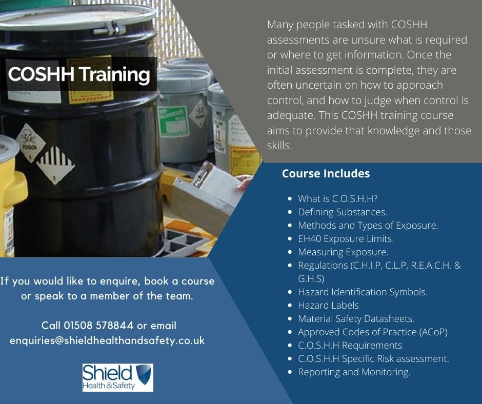 The Control of Hazardous Substances to Health  - COSHH Course Highlight